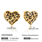 Heart Necklace Accessories for Women, Oil Drop Earrings, Non-Fading Jewelry, Stainless Steel Jewelry for Women