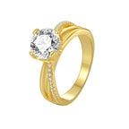 R0502 Fashion Spring New Single Zircon Ring for Women Simple Minimalist Ring