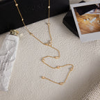 Long Necklace Accessories for Women y Stainless Steel Chain Jewelry Does Not Fade