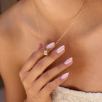 Small Waist Necklace Fortune Bead Collarbone Chain Stainless Steel Jewelry for Women