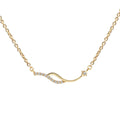 Gold-Plated Brass Geometric Wave CZ Pendant Necklace for private-label fashion jewelry buyers