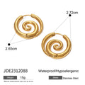 Twisted Stainless Steel 18K Gold-Plated Hoop Earrings — jewelry construction