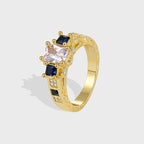 R0369 Fashionable Square Zirconia Ring for Women