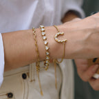 Zircon Necklace Oil Drop Earrings Horseshoe Series Bracelet Stainless Steel Jewelry