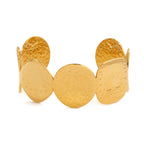 Hammered Open Bracelet Jewelry Non-Fading Stainless Steel Accessories for Women