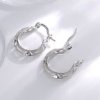 E0716 Exaggerated Open Flower Earrings Silver Vintage Hollow Pattern