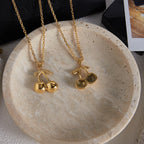 2H Cherry Necklace Accessories Women's Collarbone Chain18k Stainless Steel Jewelry