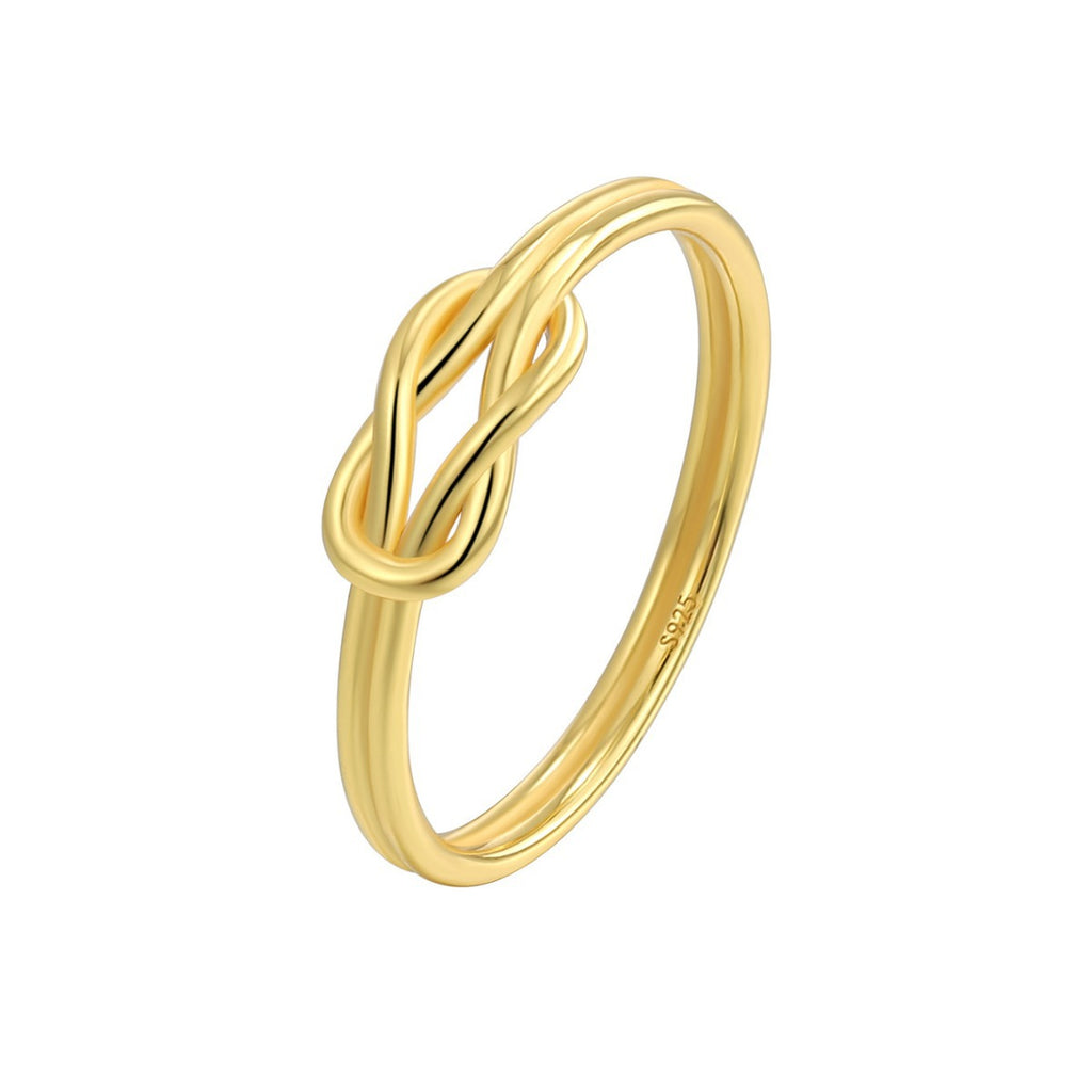 SR0016 S925Silver Wire Wrapped Design Braided Knot Joint Ring Trendy