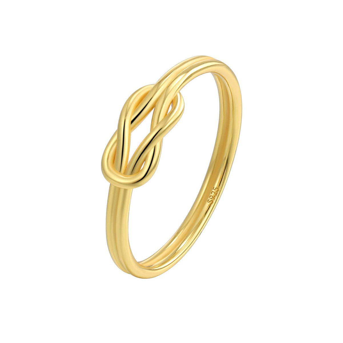 SR0016 S925Silver Wire Wrapped Design Braided Knot Joint Ring Trendy