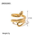 18K Gold-Plated Openwork Open Stainless Steel Ring — jewelry construction