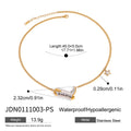 Stainless Steel Necklace in 18K Gold-Tone — Statement Style featuring contemporary and a gold-tone finish