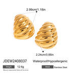 Stainless Steel Pearl Necklace Exaggerated Flower Stud Earrings Jewelry earrings