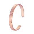 Rose Gold-Plated Brass Floral C-Shaped Bracelet with a adjustable design profile — jewelry finish and design detail