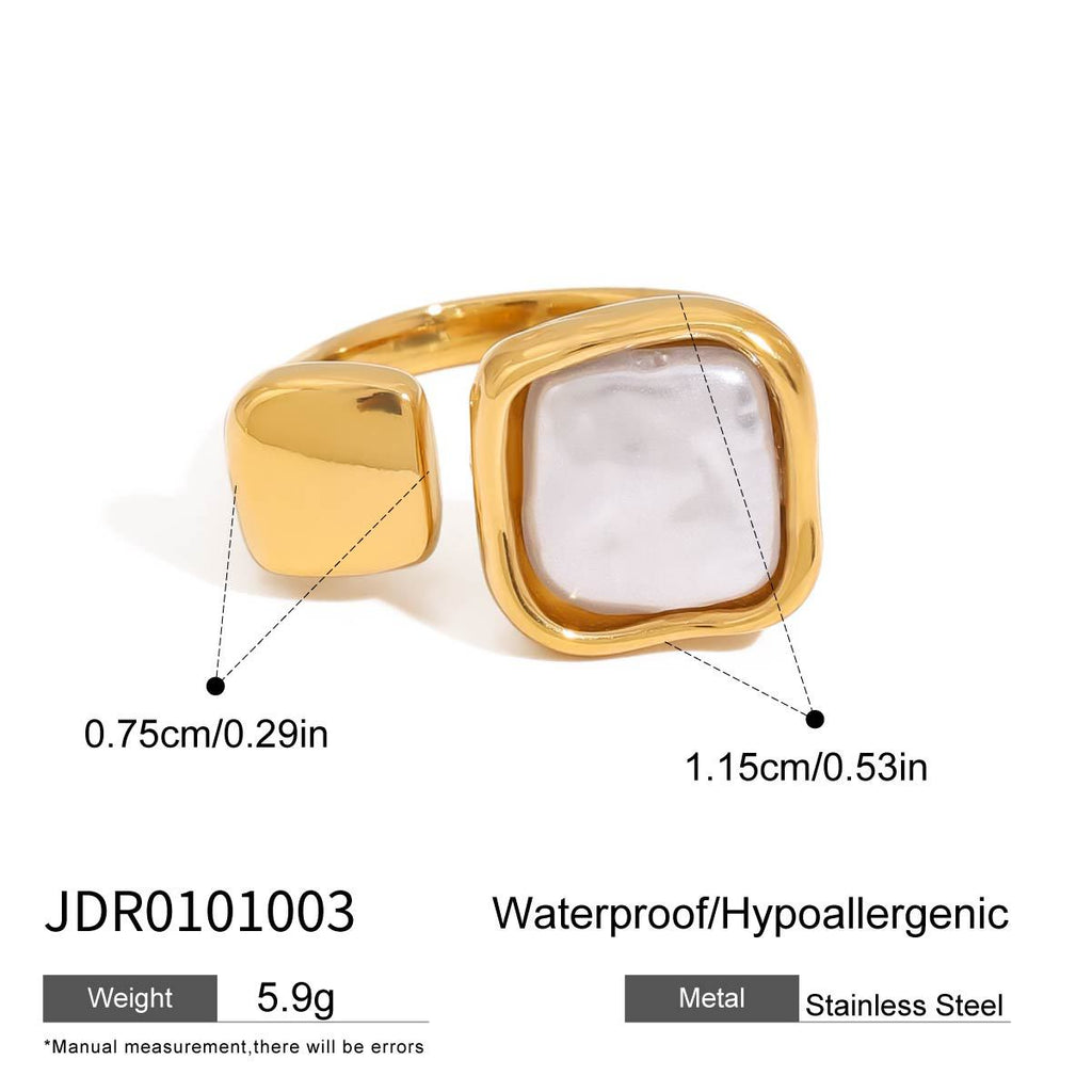 Stainless Steel Pearl Ring Non-Fading Earrings Jewelry earring