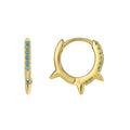 Gold-Plated Brass Minimalist Turquoise Earrings in a gold-tone brass finish — jewelry finish and design detail