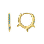 CYE0516 Fashion Punk Style Hip-Hop Unique Earrings for Women Blue Turquoise Minimalist Earrings