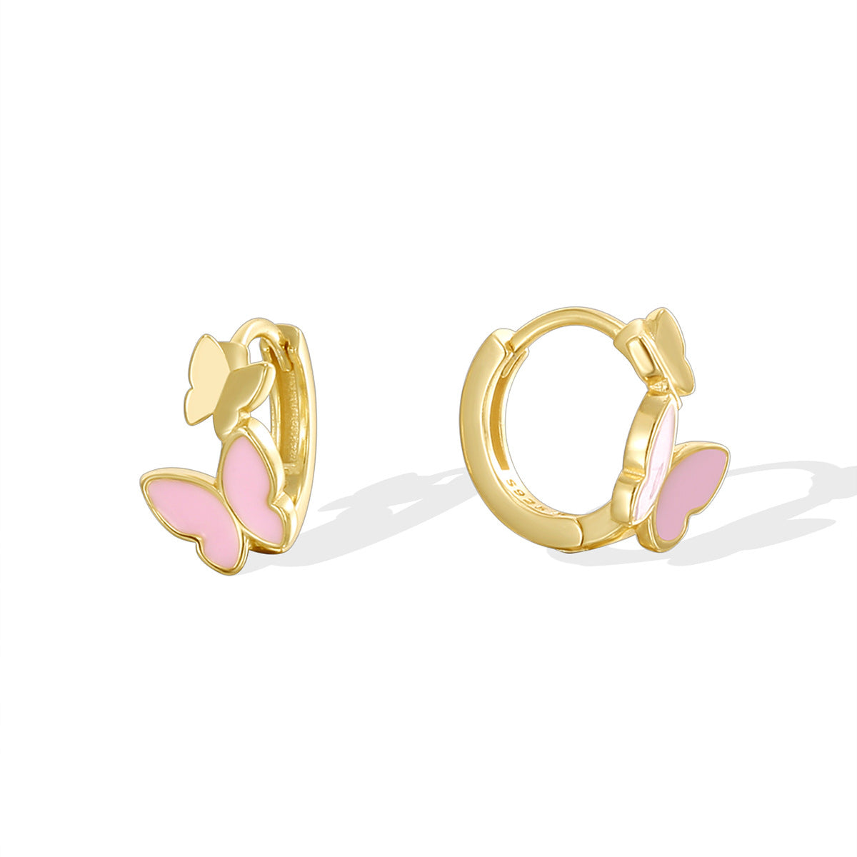 SE0264  S925Silver Fashion Butterfly Earrings Design Sense Ear Jewelry