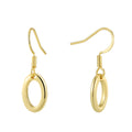 Gold-Plated Brass Oval Openwork Earrings for private-label fashion jewelry buyers