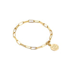 B0010 Wishing Coin Letter Couple Bracelet gold Chain Simple Gold Coin Bracelet