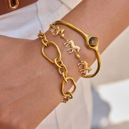 18K Gold-Plated Stainless Steel Bracelet — Curated Style — design detail
