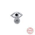 Bohemian Eye Tassel 925 Sterling Silver Cartilage Stud — decorative detail — jewelry finish and design detail
