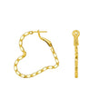 Gold-Plated Brass Heart Earrings — Soft Contour for private-label fashion jewelry buyers