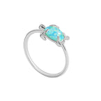 R0279 Simple Retro Opal Personality Fashion Ring Turtle Jewelry Design Ring