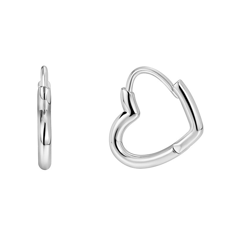 E0338 Simple Design Earrings for Women Heart Fashion Gold-Plated Ear Jewelry