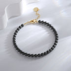 B0178 Fashion Black Gallstone Bracelet for Women Retro Simple Design Sense Bracelet