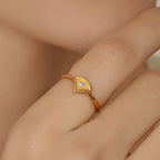 SR0023 S925Silver Geometric Triangle Ring Female Design casual Single Ring