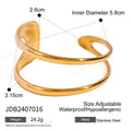 Geometric Open Profile 18K Gold-Plated Stainless Steel Cuff Bracelet — jewelry construction