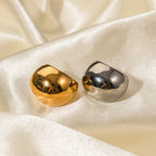 No Fading18K Gold Stainless Steel Exaggerated Ball Ring2025Fashionable and Unique Trendy Accessories
