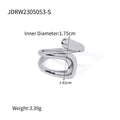 Sculptural Stainless Steel Open Ring in Gold-Plated — Modern Classic — detail view — jewelry finish and design detail