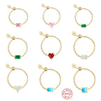 S925Sterling Silver Inlaid Simulated Diamond Zircon Open Ring for Women Hot Selling Chain Adjustable Index Finger Ring