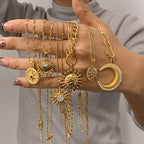 2H Stainless Steel Eight-Pointed Star Necklace Collarbone Chain Jewelry necklace