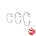 925 Sterling Silver Four Prong cubic zirconia Threader Ear Clip Set — jewelry product photo 09 — jewelry finish and design detail