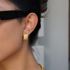 Geometric Earrings Classic Studs Stainless Steel Jewelry for Women Non-Fading Ear Accessories