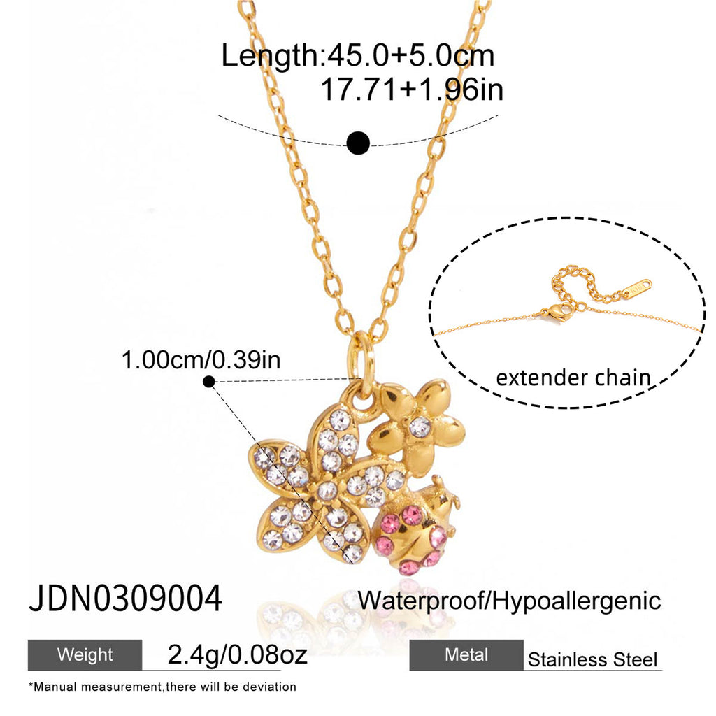 2H Necklace Non-Fading Sweater Chain Accessories for Women Autumn Winter Stainless Steel Jewelry