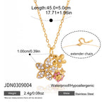 2H Necklace Non-Fading Sweater Chain Accessories for Women Autumn Winter Stainless Steel Jewelry