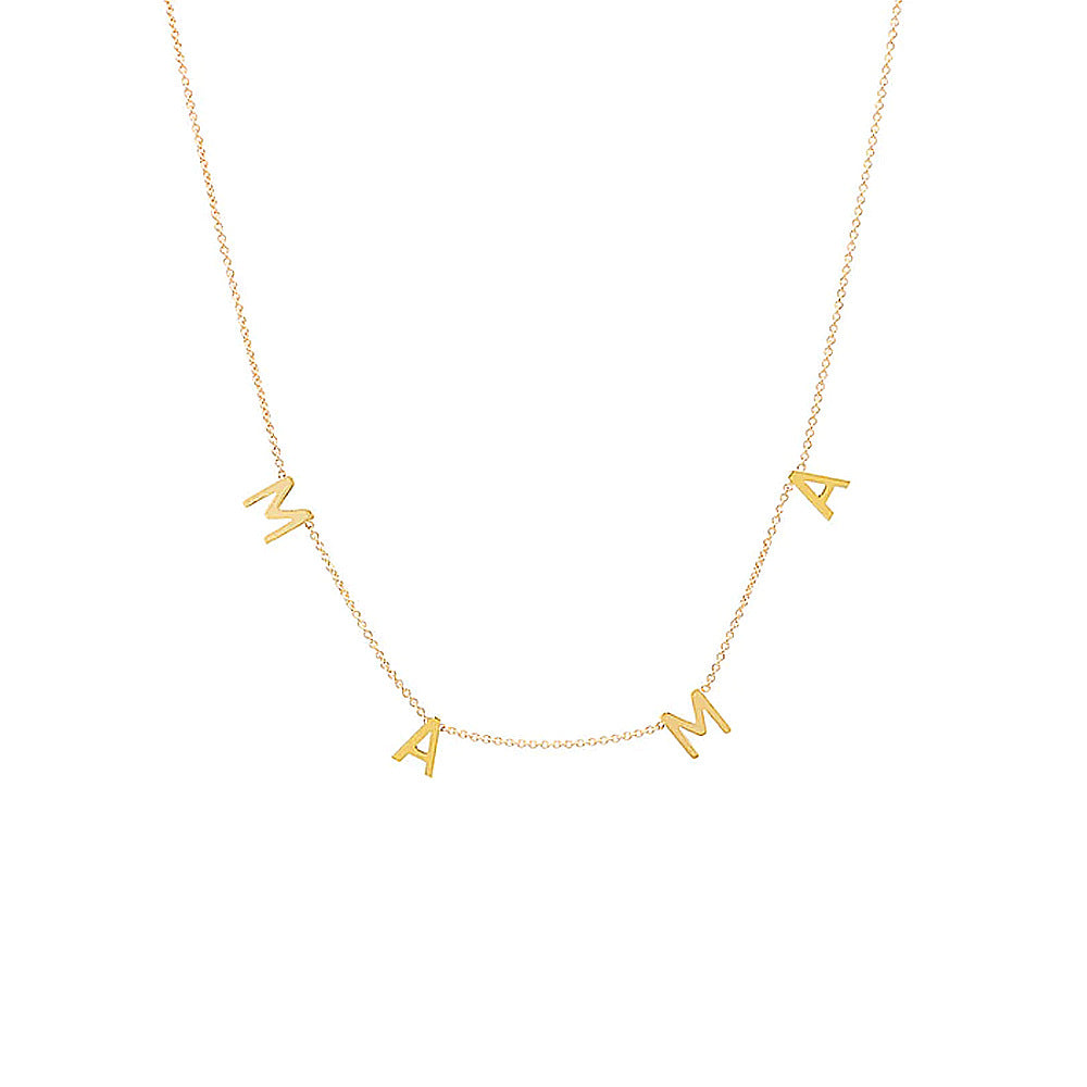 Sterling Silver Alphabet Combination Collarbone Necklace For Mom