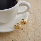 Stainless Steel gold Ear Clip Earrings18K Gold Stainless Steel Decorative Hoop Earrings