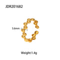Open Profile Gold-Tone Stainless Steel Open Ring styled for independent jewelry boutiques