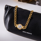 Coin Necklace Retro Collarbone Chain18k Stainless Steel Jewelry