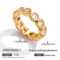 Gold-Plated Heart Stainless Steel Ring — jewelry construction