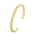 CYB0106 Open Bracelet for Women gold Braided Design