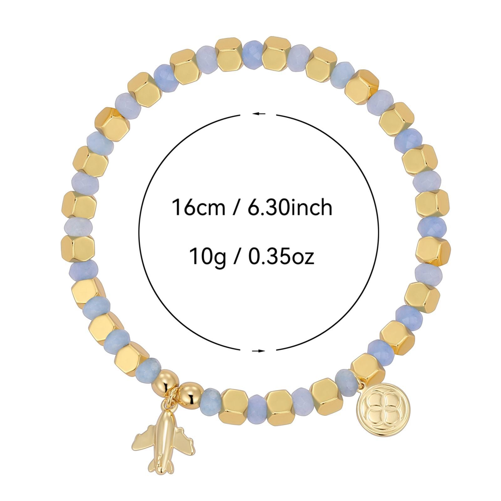 CYB0261 Airplane Model Beaded Stone Fashion Bracelet