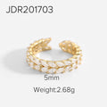 18K Gold-Plated Brass Sculptural CZ Adjustable Ring styled for independent jewelry boutiques — jewelry finish and design detail