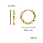 E0281  Fashion Minimalist Circle Earrings for Women Retro gold Small Hoop Earrings