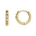 Gold-Plated Cubic Zirconia Geometric Earrings — side profile