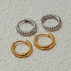 Stainless Steel Circle Earrings Ear Jewelry Stud Design Accessories